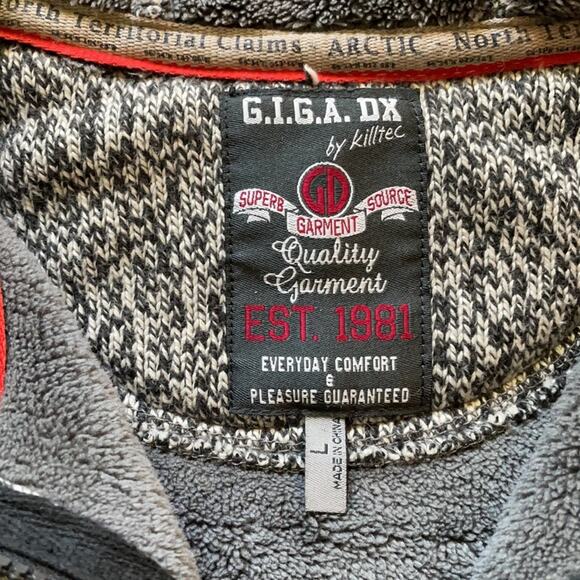 Killtec G.I.G.A. DX Lined Heavy Marled Grey Knit Jacket Large - Picture 12 of 14